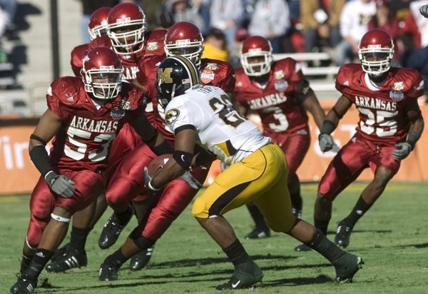 Arkansas hasn't had much success in recent bowl games, including a 38-7 loss to Missouri in the 2008 Cotton Bowl. Missouri tailback Tony Temple rushed for a Cotton Bowl record 281 yards in the rout.