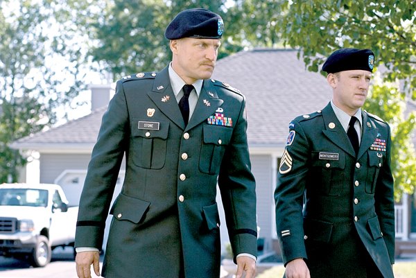 Capt. Tony Stone (Woody Harrelson) and Sgt. Will Montgomery (Ben Foster) are bearers of the worst kind of bad news in Oren Moverman’s wartime drama The Messenger. 