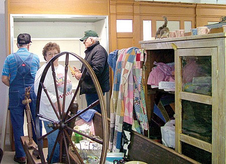 Mary Durand, president of the Pea Ridge Historical Society, joined other club members, including J.W. Jordan and Bob Prophet, in a work day Saturday cleaning and organizing the Pea Ridge Historical Museum after receiving a generous donation of display cabinets from the Pea Ridge National Military Park museum.