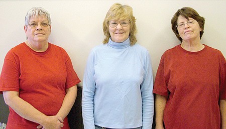 Pea Ridge Primary School custodians Bonnie Tyler, Patsy McAllister and Sandra Weatherford..