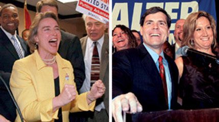 Sen. Blanche Lincoln and Bill Halter