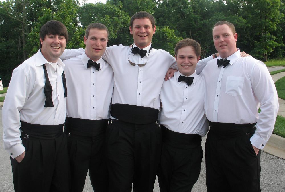 Arkansas Democrat-GazetteERIN CAIN
priest wed 3
Tripp Still, Jeff Cope, Gill Lucas, Harrison Hunt and Will Murry
51510