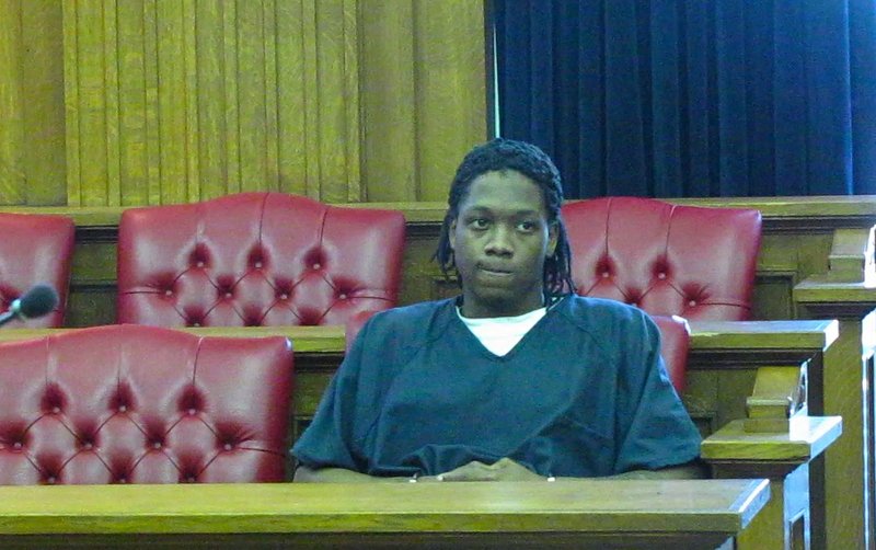 Laquan Fitzpatrick sits in Pulaski County Circuit Court shortly before his arraignment Tuesday in the shooting death of a Salvation Army officer.