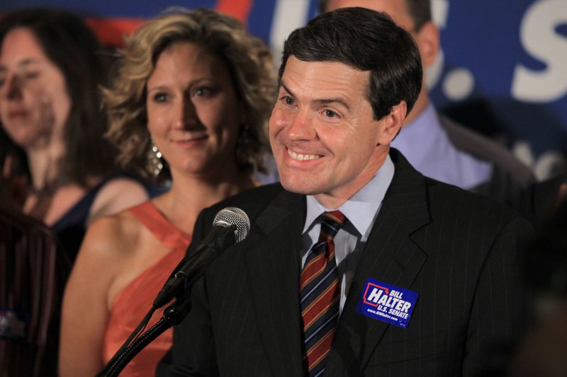 FILE: Bill Halter speaks to supporters after being defeated by Blanche Lincoln in the Democratic Senate runoff election Tuesday night at his election watch party at the Peabody Hotel in Little Rock. 