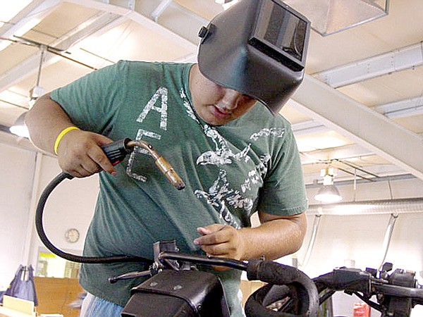 Zack Schooley, Pea Ridge High School agriculture student, welds the handle on a 4-wheeler during Open Shop held recently at the Pea Ridge High School shop facility. The next date for Open Shop is Friday, July 2.
Open shop welding
