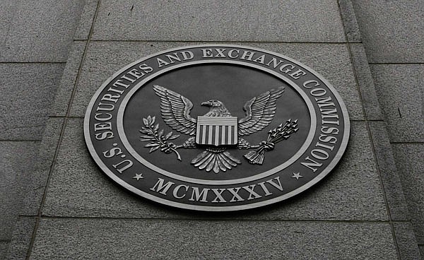 This 2008 file photo shows the exterior of the Securities and Exchange Commission (SEC) headquarters in Washington.