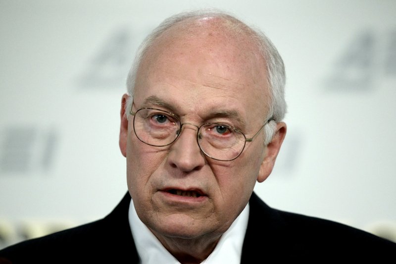 Former Vice President Dick Cheney speaks at the American Enterprise Institute in Washington, Thursday.