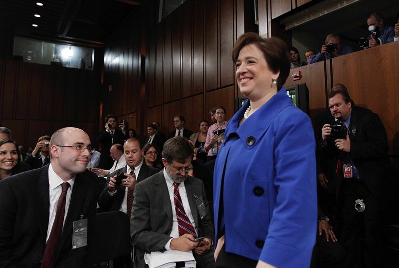  	Supreme Court nominee Elena Kagan arrives for her confirmation hearing before the Senate Judiciary Committee on Monday, June 28, 2010, on Capitol Hill in Washington.