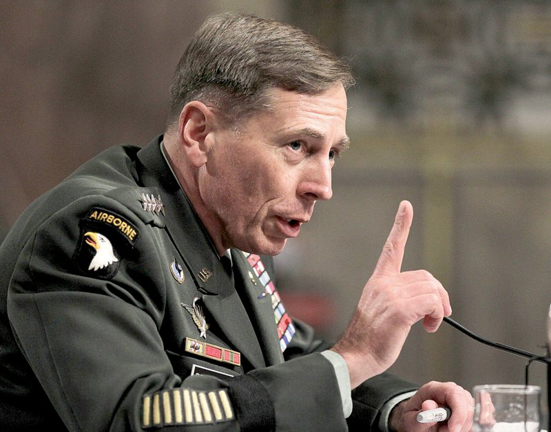 Gen. David Petraeus testifies on Capitol Hill in Washington, Tuesday, June 29, 2010, before the Senate Armed Services Committee hearing to be confirmed as President Obama's choice to take control of forces in Afghanistan. 