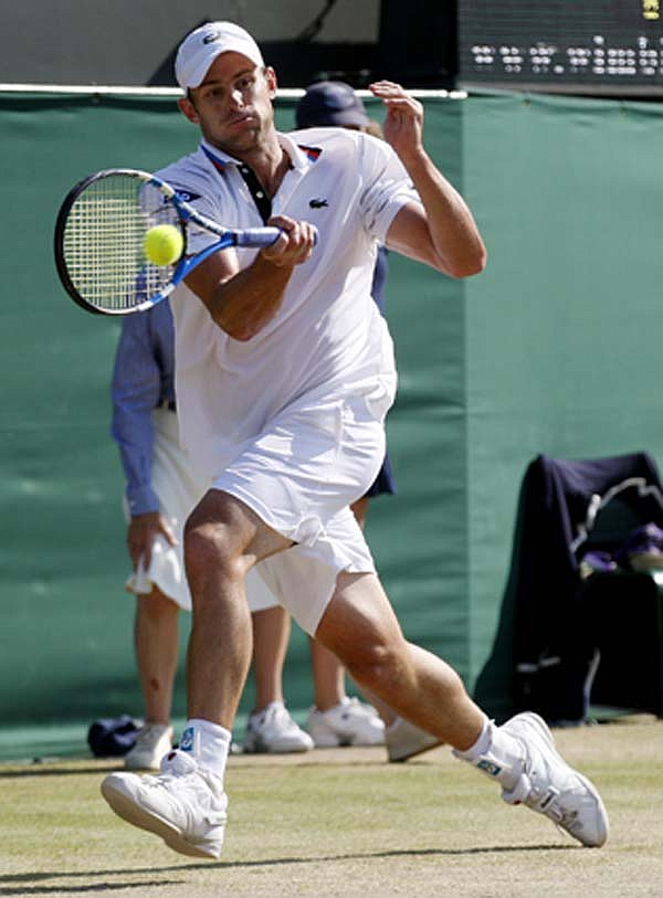  Andy Roddick recovered from an early deficit and hit 38 aces Monday at Wimbledon, but still suffered a 4-6, 7-6 (3), 7-6 (4), 6-7 (5), 9-7 loss.