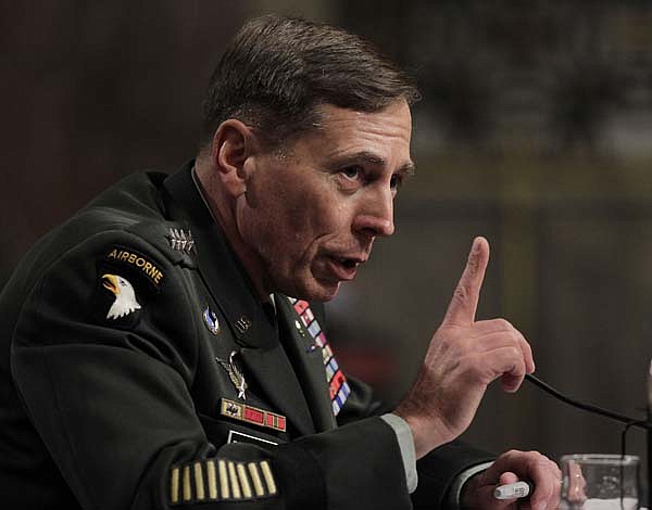  Gen. David Petraeus testifies on Capitol Hill in Washington, Tuesday, June 29, 2010, before the Senate Armed Services Committee hearing to be confirmed as President Obama's choice to take control of forces in Afghanistan.  