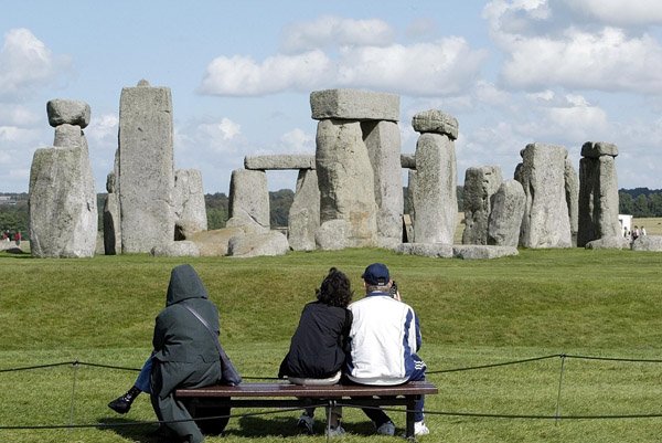 This Sept. 15, 2004 file photo shows tourists looking at The Stonehenge on Salisbury Plain in England.