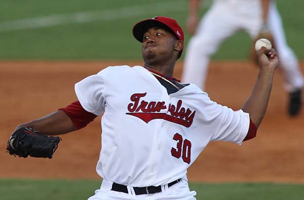 Arkansas Travelers pitcher Trevor Reckling allowed nine hits in six innings and left with a 6-4 lead, but was let down by the bullpen.