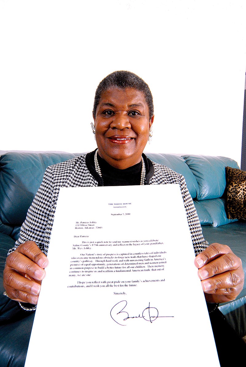 Patricia Ashley of Benton received a letter from president Obama about the legacy of her grandfather, Wes Ashley.