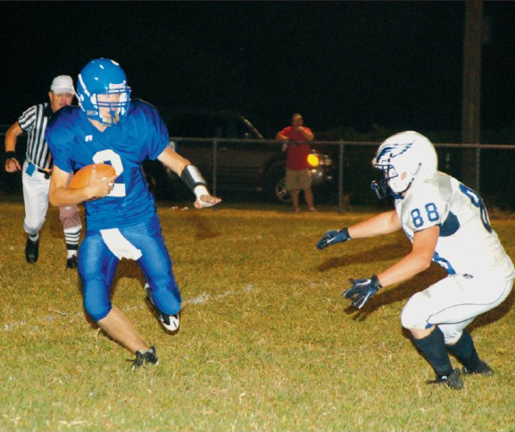 Decatur's Blake Wilkins ran the ball during Friday's game against Conway Christian. Wilkins scored a touchdown on a 30 yard run during the first quarter. 