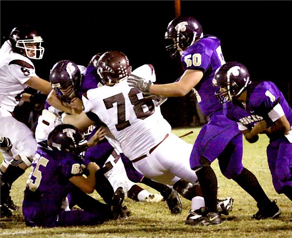 Gunter DeZurik put the stops to a run attempt. The Gentry defense kept Berryville from moving the ball Friday, as the Pioneers stopped their opponents and came away with a big win.