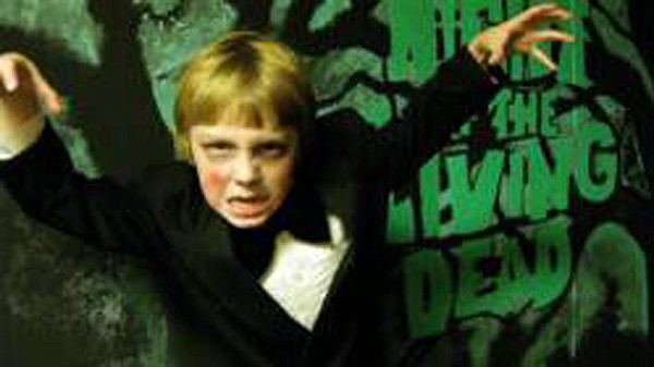 Keenan Addington is the youngest zombie in Arts Live Theatre’s “Night of the Living Dead,” on stage this weekend.
