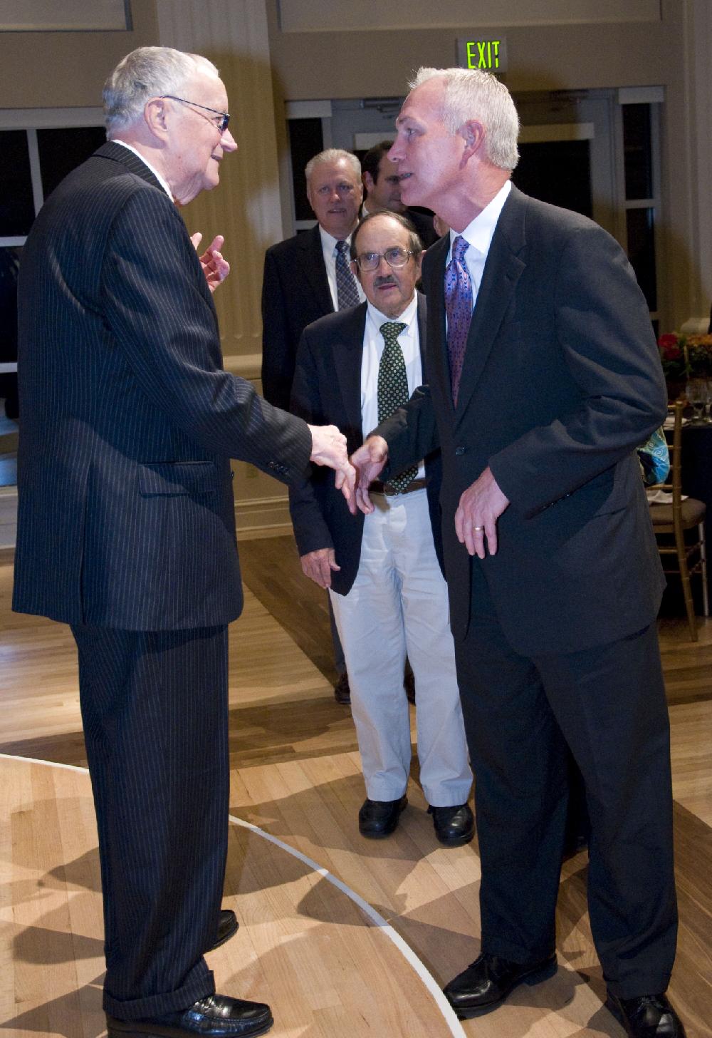 Arkansas Democrat Gazette photo by Cary Jenkins
Former Congressman John Paul Hammerschmidt greets guests