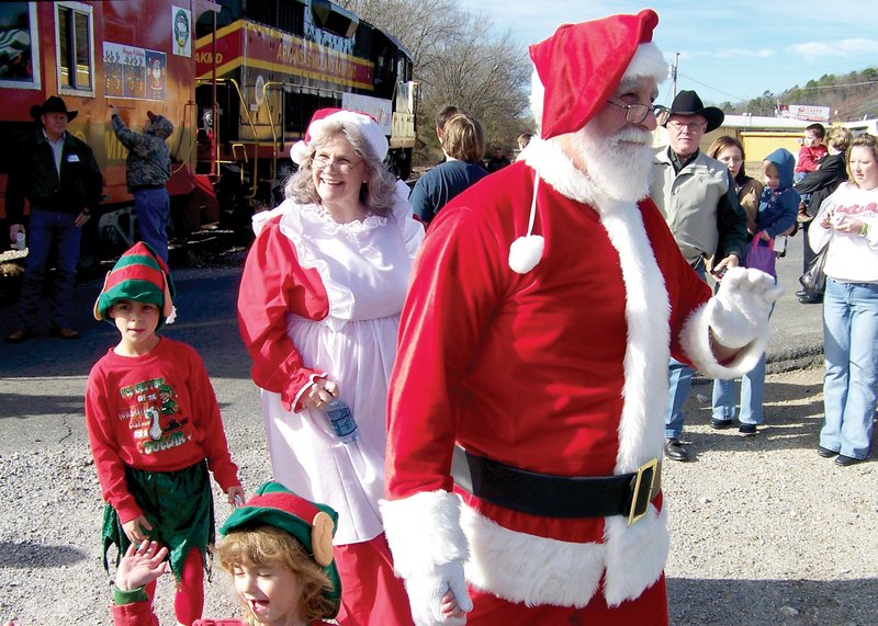 Dan and Terrie Bugg of Hot Springs will play the roles of Santa and Mrs. Claus at the Arkansas Midland Santa Train’s Lakeside stop on Saturday, Dec. 4. The couple have participated in the annual event since 2004.