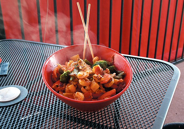 Genghis Grill features a number of delicious dishes.