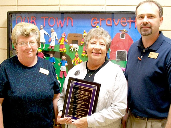 Center Director Mary Kay Kelley, center, with Margaret Martin and Zane Vanderpool.