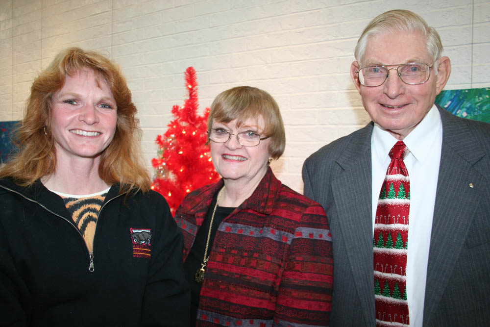 Karen Caster with her parents Mary Lou and Bill Martin