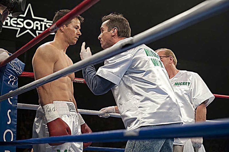 “Irish” Micky Ward (Mark Wahlberg) takes a standing eight count in David O. Russell’s The Fighter. 