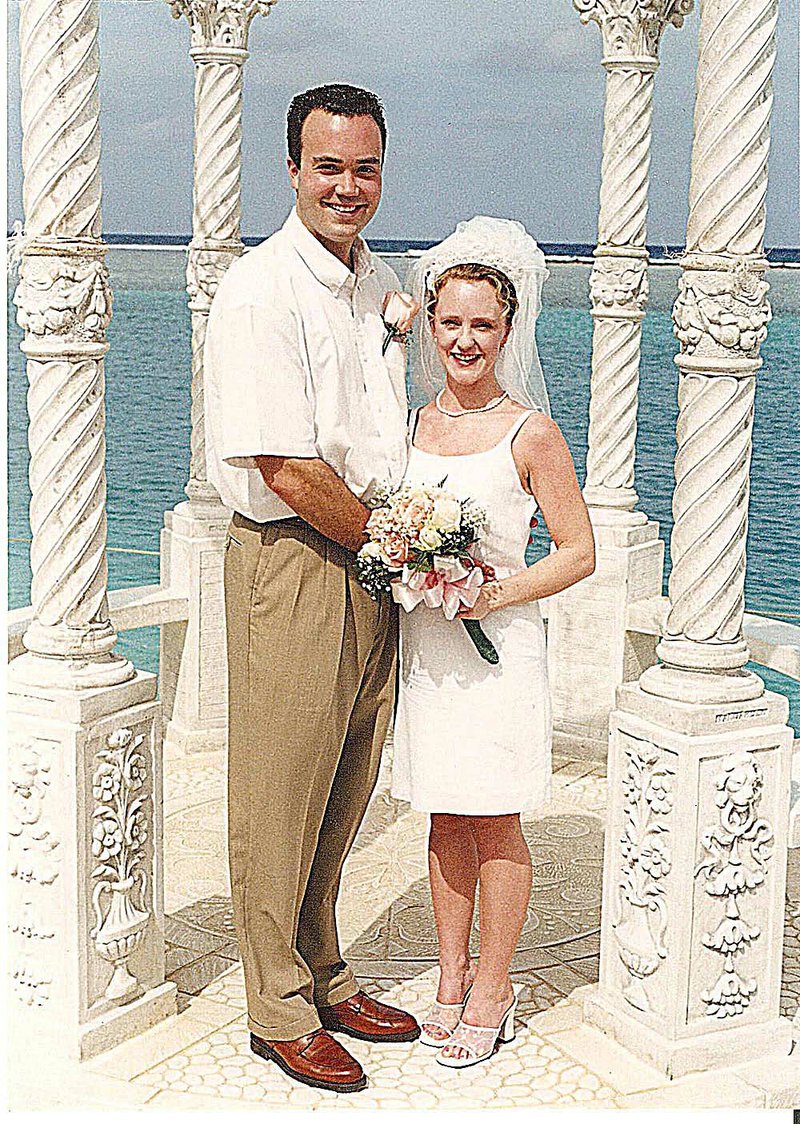 Clay and Melanie Coffman on their wedding day, Dec. 30, 2000 