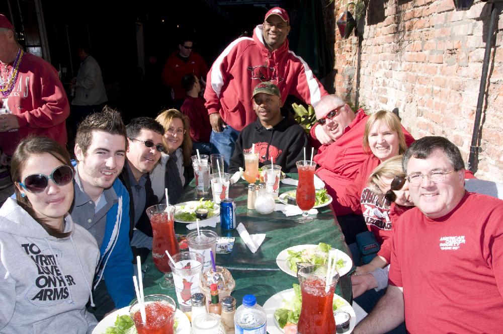 Arkansas Democrat Gazette photo by Cary Jenkins
Hog Fans at Pat O's