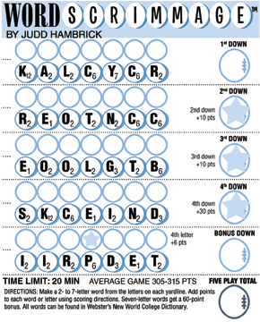 Word Scrimmage 02.09