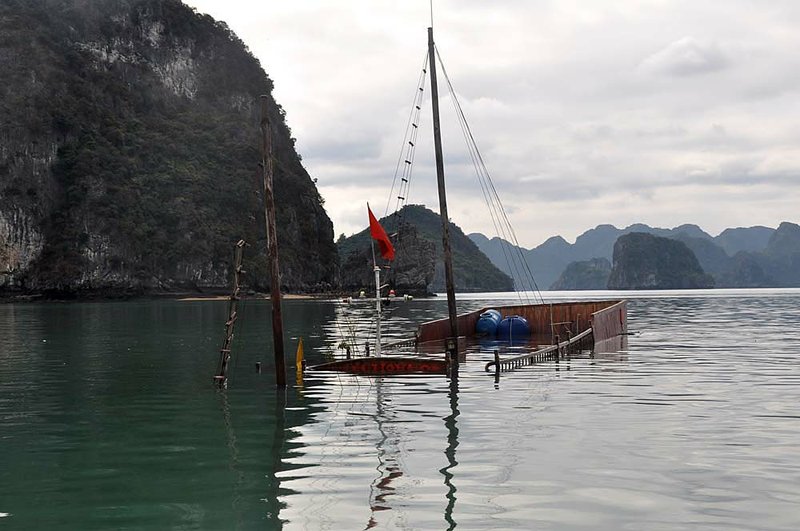 This tourist boat sank early Thursday in Ha Long Bay in northern Vietnam. 