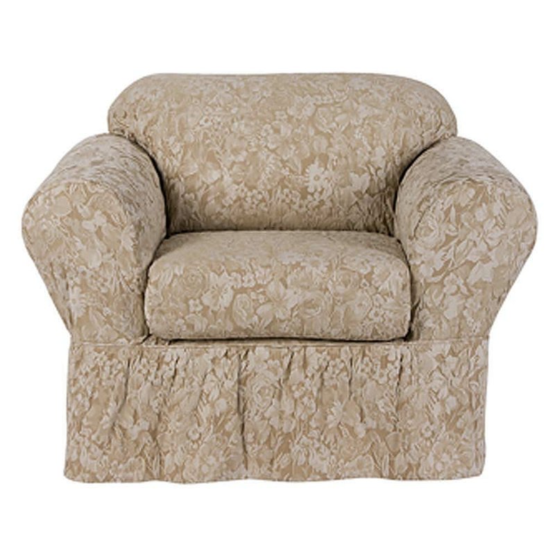 Slipcovers come in all shapes, sizes and patterns. This floral jacquard slipcover from Simply Shabby Chic is a throwback to your grandmother’s floral slipcovers with a modern twist.

