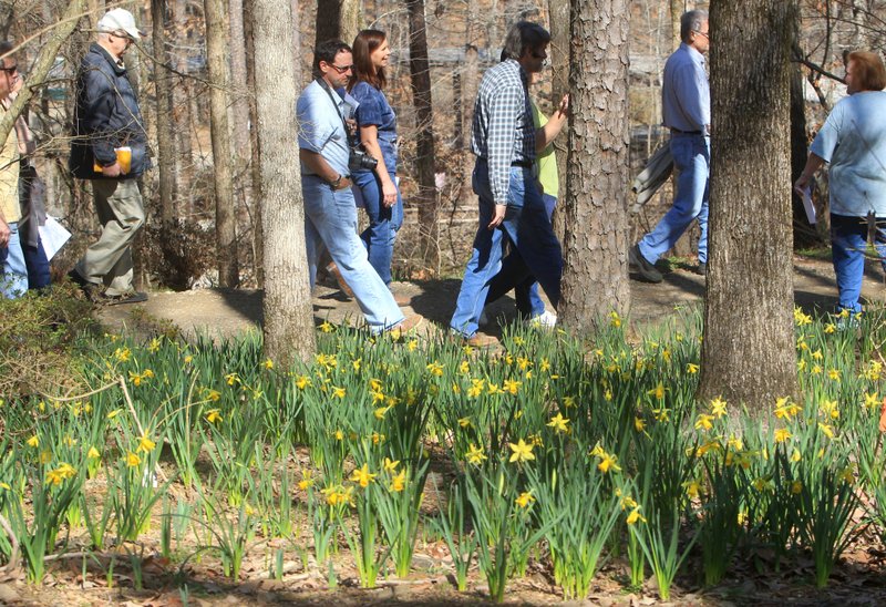 A group tours Garvan Woodland Gardens near Hot Springs in this Feb. 19, 2011 file photo.