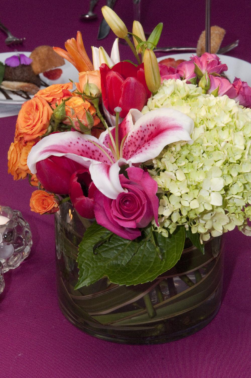 Arkansas Democrat Gazette photo by Cary Jenkins 2/19/2011
Dining table centerpiece at the Third Act of the Argenta Community Theater grand opening
