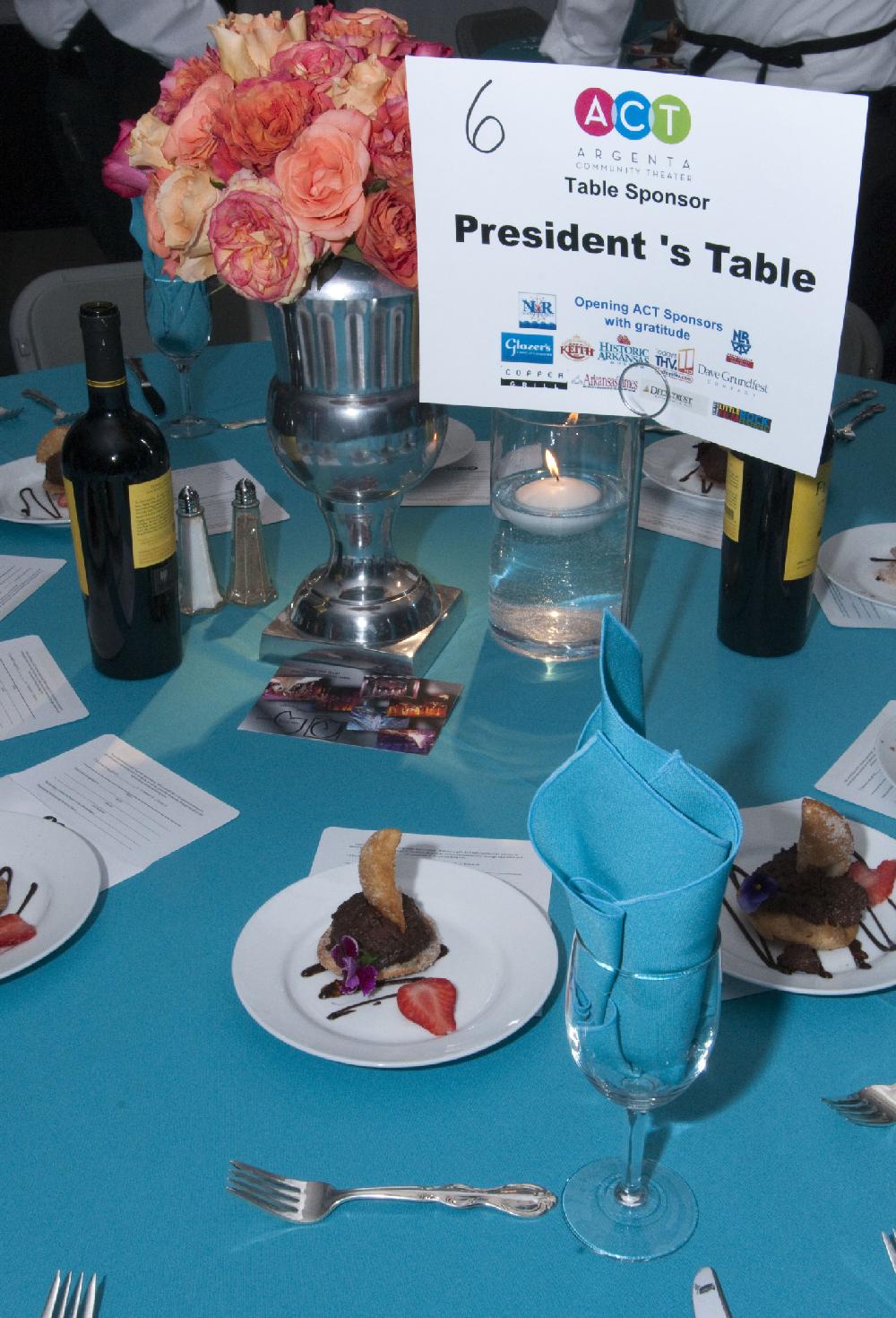 Arkansas Democrat Gazette photo by Cary Jenkins 2/19/2011
Dining tables at the Third Act of the Argenta Community Theater grand opening