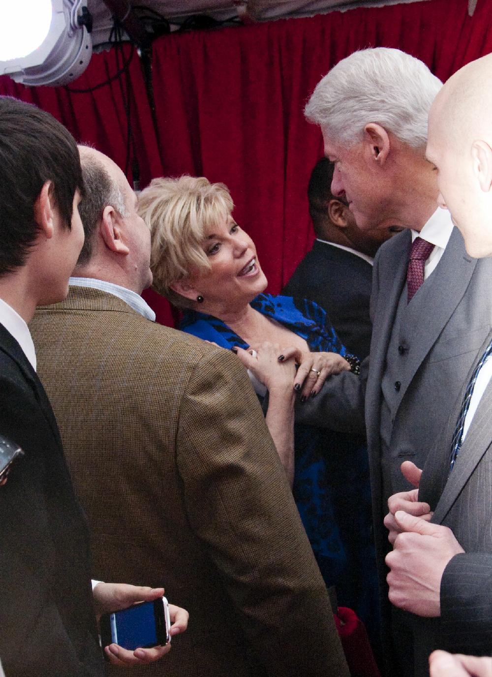 Arkansas Democrat Gazette photo by Cary Jenkins 2/19/2011
Dawne Vandiver and other guests greet former president Bill Clinton