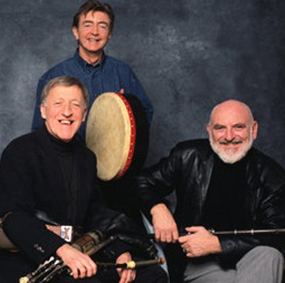 Paddy Moloney, seated left, Kevin Conneff and Matt Molloy will bring the music of the Chieftains to Fayetteville on Sunday.