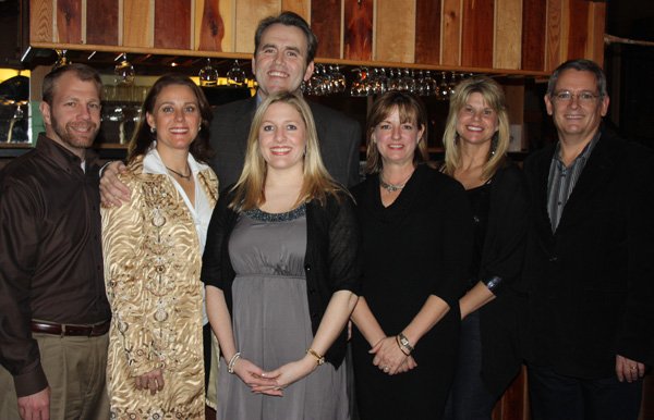 Jackson L. Graves Foundation supporters Tom and Angie Scholzen, from left, Fred Scarborough, Lucy Newton, Cindy Webb and Amy and Andrew Bain enjoy Ooh! La, La!