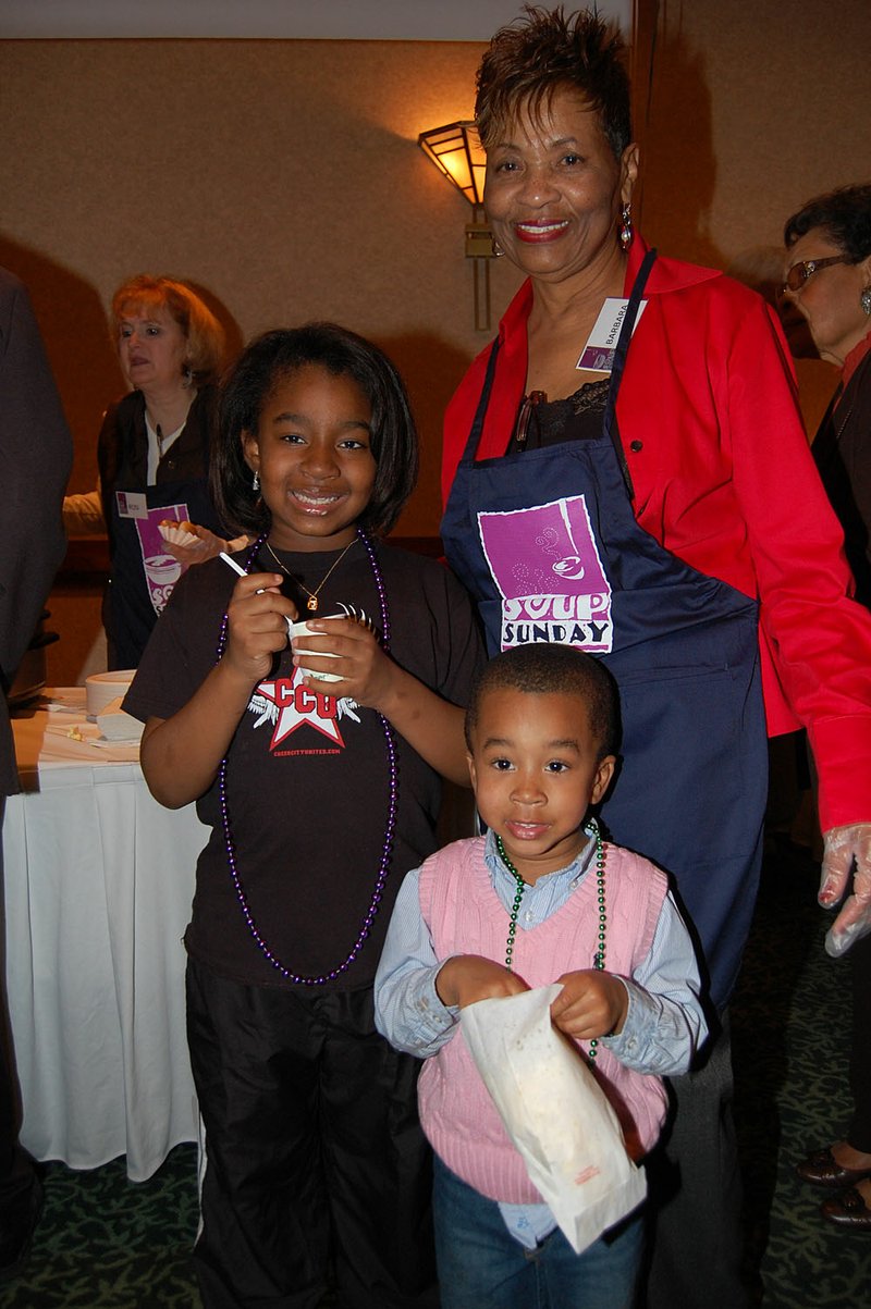 Kylie and Kolby Bell with their grandmother Barbara Gilkey