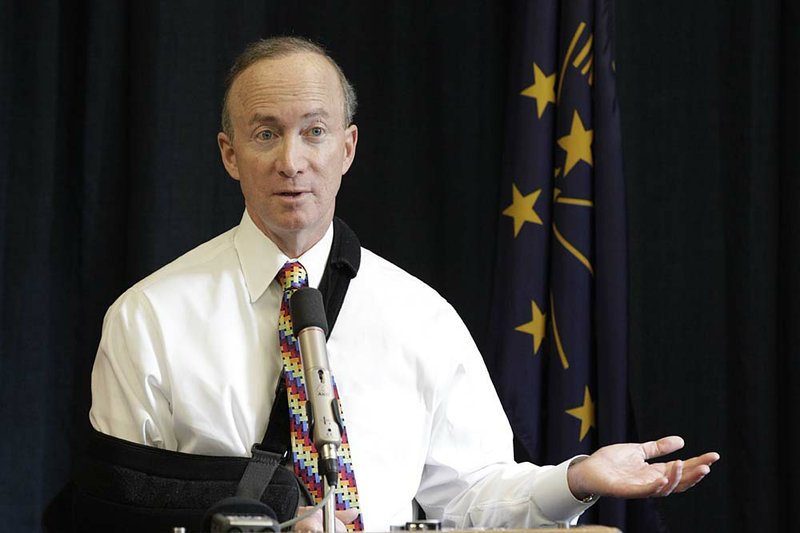 Indiana Gov. Mitch Daniels says eliminating collective bargaining has helped his state “in a thousand ways.”

