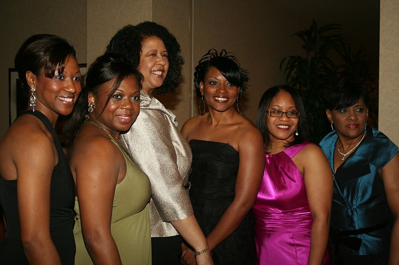 Ivy Ball committee chairman Shey Anderson (second from left) with LaTrese Martindale, Suzette Cannon, Cassandra Davis, Jonitha Willis and Patricia Nunn Brown