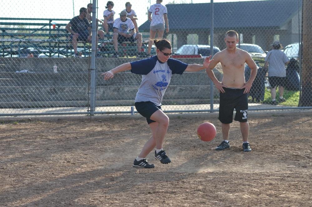 Little Rock Kickball Association games on April 3 at Interstate Park