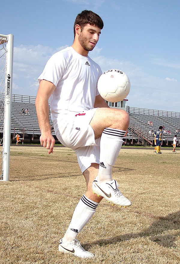 Gentry senior and soccer player Antonio DiMella is a foreign exchange student from Quito, Ecuador, who excels in academics and in soccer. He is the leading scorer in conference and hopes to get a scholarship to go to college and play soccer in the U.S. next year.
