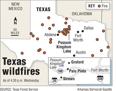 Current Texas Wildfires Map   0421 Texas Fires T1000 