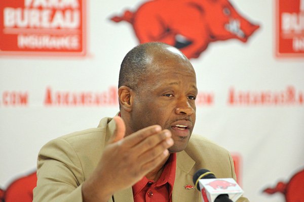 Arkansas Coach Mike Anderson could have 14 scholarship basketball players, one more than the NCAA maximum, if all the returnees and signees are on the team in the fall, but he is confident it will all work out. 