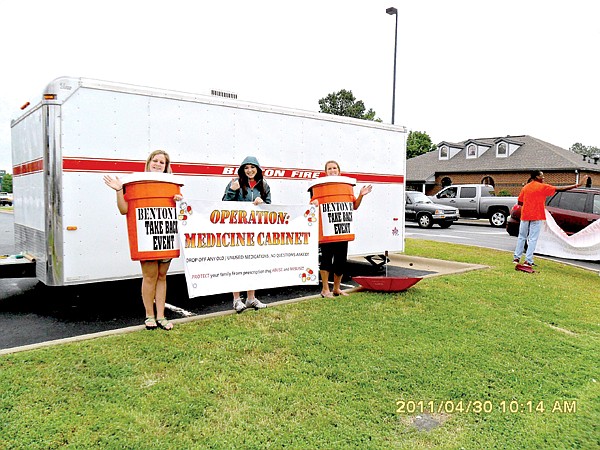 Dancing pill bottles drew attention to Operation Medicine Cabinet in Saline County on Saturday. Residents turned in more than 730 pounds of prescription drugs to law enforcement officers around the county. That was an increase of about 200 pounds from last September’s take-back event. 