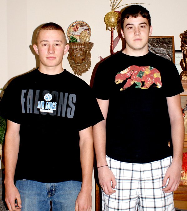 Boys State Delegates, from the left, Eric Rambadt and Brandon Meek . 