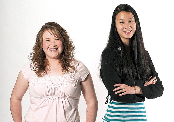 Sarah Talley, left, a senior at Embassadors for Christ Academy, and Grace Zhang, a senior at Bentonville High School, have been selected to be apart of this year's All Academic Team.