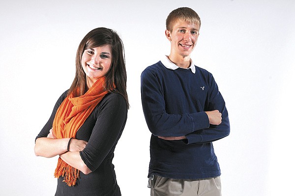 Mary Kate McNulty, left, and Michael Kinzer have been selected as Academic All Stars. 