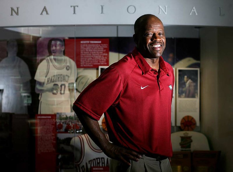 New Arkansas men's basketball coach Mike Anderson Tuesday, April 12, 2011 at Bud Walton Arena in Fayetteville.  FOR PROFILES!  STYLE SECTION!